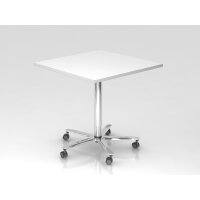 Säulentisch ST88 weiß/chrom