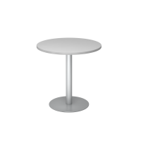 Besprechungstisch 80cm rund Grau/Silber gallery