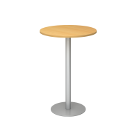 Stehtisch 80 cm rund Buche/Silber