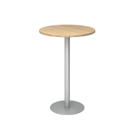 Stehtisch 80 cm rund Eiche/Silber gallery