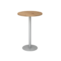 Stehtisch 80cm rund Asteiche/Silber gallery