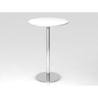 Stehtisch 80cm rund Weiß/Chrom gallery