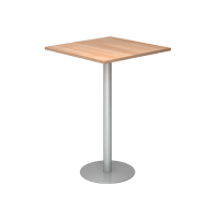 Stehtisch 80x80cm Nussbaum/Silber