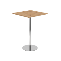 Stehtisch 80x80cm Asteiche/Chrom