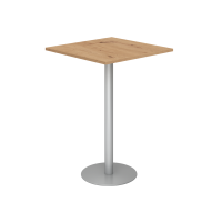 Stehtisch 80x80cm Asteiche/Silber