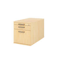 Rollcontainer 80cm,1Schub,1HR,Schl.SG Ahorn