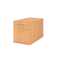 Rollcontainer 80cm,1Schub,1HR,Schl.BS Buche