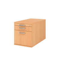 Rollcontainer 80cm,1Schub,1HR,Schl.CE Buche