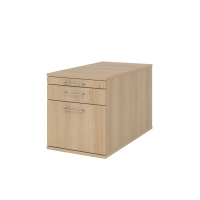 Rollcontainer 80cm,1Schub,1HR,Schl.BS Eiche