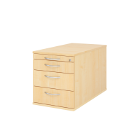Rollcontainer 80cm,3Schub,Schloss BM Ahorn