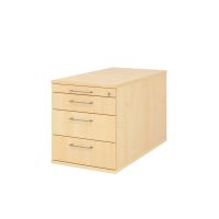 Rollcontainer 80cm,3Schub,Schloss BS Ahorn