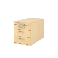 Rollcontainer 80cm,3Schub,Schloss CE Ahorn
