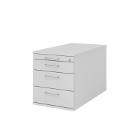 Rollcontainer 80cm,3Schub,Schloss BS Grau