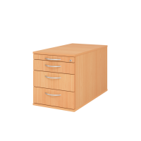 Rollcontainer 80cm,3Schub,Schloss BM Buche