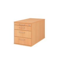 Rollcontainer 80cm,3Schub,Schloss BS Buche