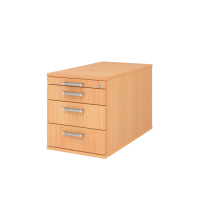 Rollcontainer 80cm,3Schub,Schloss CE Buche