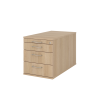 Rollcontainer 80cm,3Schub,Schloss BS Eiche