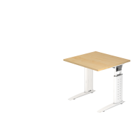 Schreibtisch C-Fuß 80x80cm Ahorn/Weiß