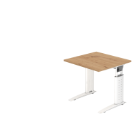 Schreibtisch C-Fuß 80x80cm Asteiche/Weiß