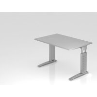 Schreibtisch C-Fuß 120x80cm Grau/S gallery