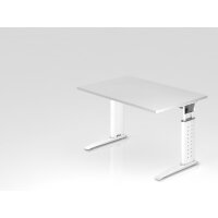 Schreibtisch C-Fuß 120x80cm Wei&sz gallery