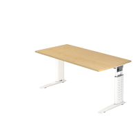 Schreibtisch C-Fuß 160x80cm Ahorn/Weiß