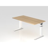 Schreibtisch C-Fuß 160x80cm Eiche/ gallery