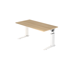 Schreibtisch C-Fuß 160x80cm Eiche/Weiß