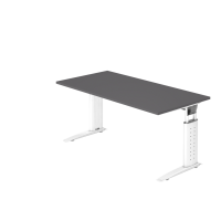 Schreibtisch C-Fuß 160x80cm Graphit/Weiß