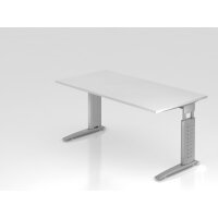 Schreibtisch C-Fuß 160x80cm Wei&sz gallery