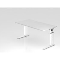 Schreibtisch C-Fuß 160x80cm Wei&sz gallery