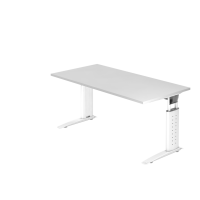 Schreibtisch C-Fuß 160x80cm Weiß/Weiß