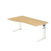 Schreibtisch C-Fuß 180x100/80cm Ahorn/Weiß