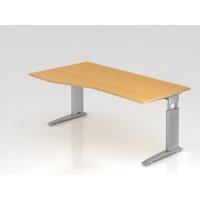 Schreibtisch C-Fuß 180x100/80cm Bu gallery
