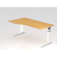Schreibtisch C-Fuß 180x100/80cm Bu gallery