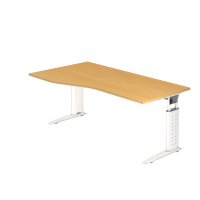 Schreibtisch C-Fuß 180x100/80cm Buche/Weiß
