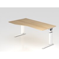 Schreibtisch C-Fuß 180x100/80cm Ei gallery
