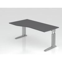Schreibtisch C-Fuß 180x100/80cm Gr gallery