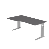 Schreibtisch C-Fuß 180x100/80cm Graphit