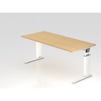 Schreibtisch C-Fuß 180x80cm Ahorn/ gallery