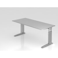 Schreibtisch C-Fuß 180x80cm Grau/S gallery