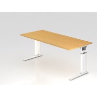 Schreibtisch C-Fuß 180x80cm Buche/ gallery