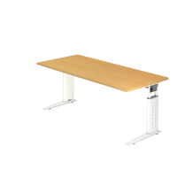 Schreibtisch C-Fu&szlig; 180x80cm Buche/Wei&szlig;