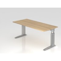 Schreibtisch C-Fuß 180x80cm Eiche/ gallery
