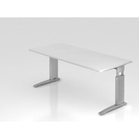 Schreibtisch C-Fuß 180x80cm Wei&sz gallery