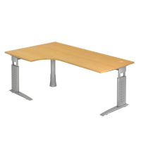 Winkeltisch C-Fuß 200x120cm 90°Buch
