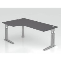 Winkeltisch C-Fuß 200x120cm 90&deg gallery