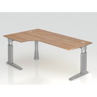 Winkeltisch C-Fuß 200x120cm 90&deg gallery