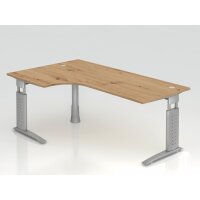 Winkeltisch C-Fuß 200x120cm 90&deg gallery