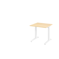 Schreibtisch C-Fu&szlig; 80x80cm Ahorn/Wei&szlig;